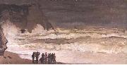 Stormy sea at Etretat, Claude Monet